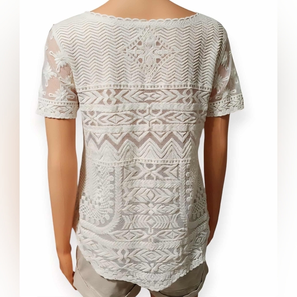 Meadow Rue Cream Lace Blouse - Picture 4 of 5